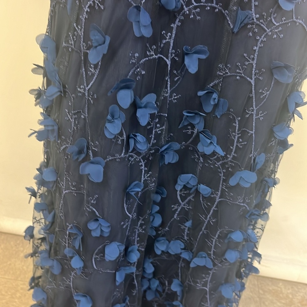 Aidan by Aidan Mattox sleeveless embroidered V-neck long gown - Picture 12 of 12